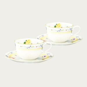 ノリタケ Noritake ボーンチャイナ ジュヌフレール ティー・コーヒー碗皿ペア 4620L/P59387A 約225ml洋食器 陶磁器 カップ&ソーサー コーヒー 紅茶 ギフト 贈り物 ギフト 内祝 御祝 結婚