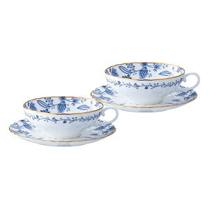 ノリタケ Noritake ブルーソレンティーノ BLUE SORRENTINO ティー碗皿ペア 4562L/P58043A洋食器 陶磁器 カップ&ソーサー コーヒー 紅茶 ギフト 贈り物 贈答品 内祝い お祝い