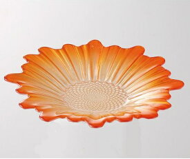 ガラスプレート トルコ製 デイジー プレート オレンジ AR-5146 ガラス プレート 小皿 ソーサー 受け皿業務用 プロユース 橙色