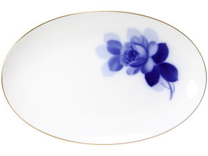 大倉陶園 日本製【大倉陶園 ブルーローズ(8211) 約35cmプラター 8211/36H】洋食器 陶磁器 大皿 楕円皿 メイン皿 ビュッフェ ギフト 贈り物 贈答品