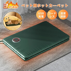ペット用 ホットカーペット USB 給電式 あったか 洗える 防水 ペット ヒーター ペット用ヒーター 犬 猫 破断防止 噛みつき防止 寒さ対策 安全設計 暖房器具 電熱マット ホットカーペット 猫用 冬用 マット 中小型動物対応