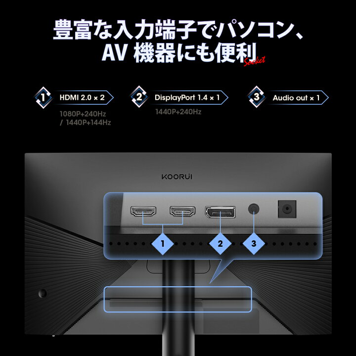楽天市場】【POINT 10倍】KOORUI ゲーミングモニター 27インチ 170Hz 