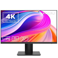 【10%OFFクーポン】4Kモニター 27インチ IPSパネル 60Hz UHD フリッカーレス 最大表示色10.7億 FreeSync …