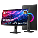 【マラソン10%OFFクーポン 7/11　23:59迄】KOORUI QD-MiniLED 27インチ ゲーミングモニター 4K モニター 最大320Hz 1ms高速応答 HDR1400 Dual Mode対応(4K@160Hz/FHD@320Hz) QD 量子ドット/Adaptive Sync/HDMI/DP/Type-c 90W/USB 3.0/VESA対応 縦横回転 高さ調節 S2741LM