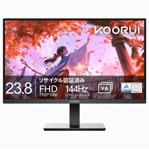 �y10% OFF �N�[�|���zKOORUI ���j�^�[ 23.8 �C���` 144Hz �T�u���j�^�[ FHD �Q�[�~���O���j�^�[ pc ���j�^�[ VA �p�l�� ���ʉt���f�B�X�v���C 1080P ���掿 �A�C�P�A ps4/ps5/switch �Ή� VESA100×100 �Ή�