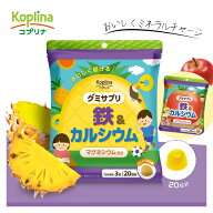 ＼1000円ポッキリ／ グミサプリ 鉄&カルシウム 60粒 20日分グミ 本物果汁入り パイナップル りんご おい…