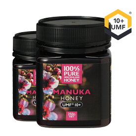 100%PURE NEWZEALAND HONEY MANUKA UMF10+ (MGO263mg/kg)マヌカハニー 250g 2個セット【はちみつ/ニュージーランド産/直輸入品/抗菌物質/保存料不使用/健康食品/マグナス/送料無料】