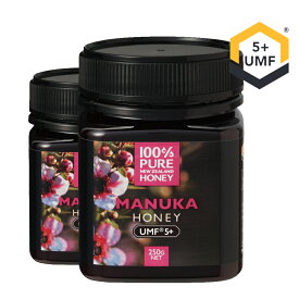 100%PURE NEWZEALAND HONEY MANUKA UMF5+ (MGO83mg/kg)マヌカハニー 250g 2個セット【はちみつ/ニュージーランド産/直輸入品/抗菌物質/保存料不使用/健康食品/マグナス/送料無料】