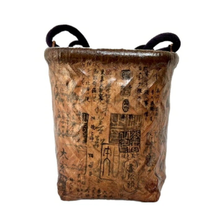 楽天市場】一閑張りかごバッグ 文字柄 日本伝統工芸品 柿渋 手作り 