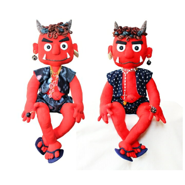 楽天市場】おにの人形 置物 ハンドメイド｜赤鬼 魔除け 手作り 和小物  
