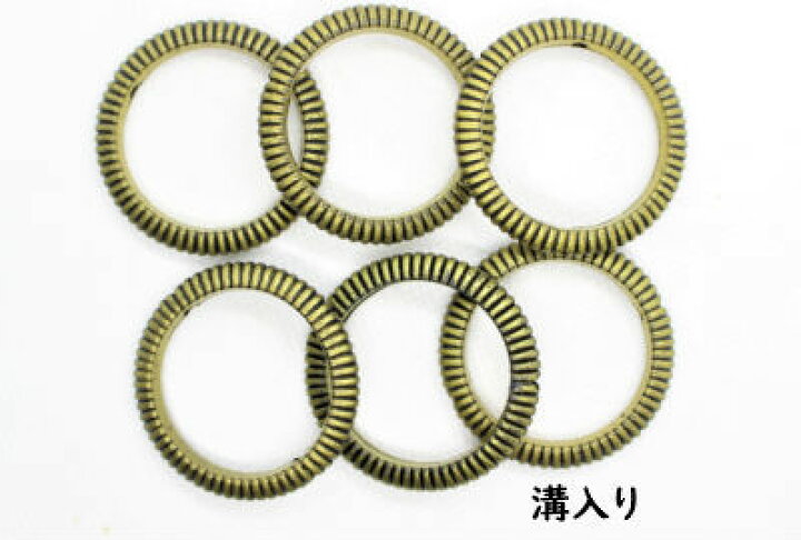 楽天市場】真鍮色リング リング パーツ 多角形カット 溝入り 材料 