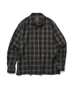 MR.OLIVE / TENCEL CHECK / SQUARE REGULAR COLLAR SHIRT / ~X^[I[u eZ`FbN XNGAM[J[Vc