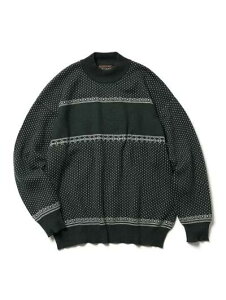 MR.OLIVE / 12G NORDIC JACQUARD / RELAX BOTTLE NECK SWEATER / �~�X�^�[�I���[�u / 12G�m���f�B�b�N�W���K�[�h / �����b�N�X�{�g���l�b�N�Z�[�^�[