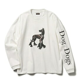 MR.OLIVE / DOG DOGS INK JET PRINT / GREAT DANE LONG SLEEVE T-SHIRTドッグ・ドッグス”グレートデン L/S Tシャツ
