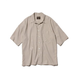 MR.OLIVE / T/R POWDER CLOTH / SQUEARE CUT S/S SHIRT ~X^[I[u/T/R pE_[NX/XNGAJbg V[gX[uVcMROLIVE  {bNXVGbg ZbgAbv jZbNX