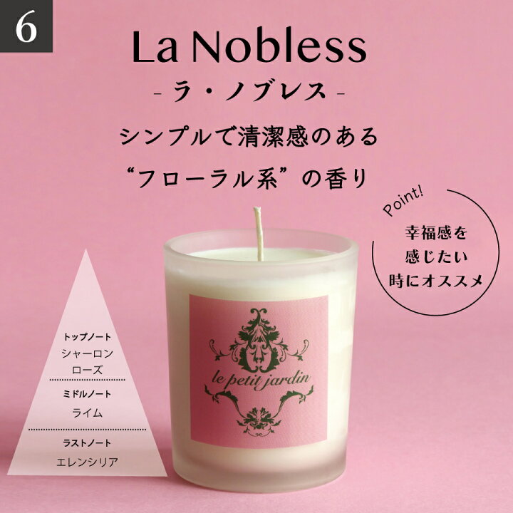 オーガニックアロマキャンドル／フローラル系（韓国直輸入） | le petit jardin キャンドルハングタグ 愛を込めて手作り 香り付きキャンドルラベル - ピンクの香り付きキャンドル包装タグ 警告ラベル キャンドル作り