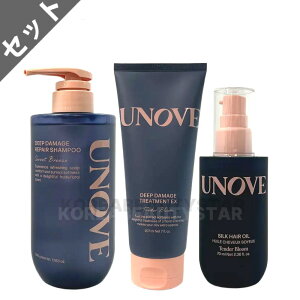 �y3��Z�b�g�z�yUNOVE�z�A�m�u �f�B�[�v�_���[�W���y�A�V�����v�[ 500g+�f�B�[�v�_���[�W�g���[�g�����gEX 207ml+�V���N�I�C���G�b�Z���X 70ml �V�����v�[ �w�A�g���[�g�����g �w�A�G�b�Z���X ��