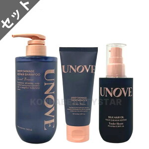 �y3��Z�b�g�z�yUNOVE�z�A�m�u �f�B�[�v�_���[�W���y�A�V�����v�[ 500g+�f�B�[�v�_���[�W�g���[�g�����gEX 100ml+�V���N�I�C���G�b�Z���X 70ml �V�����v�[ �w�A�g���[�g�����g �w�A�G�b�Z���X ��