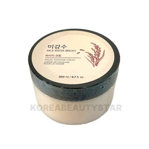 �yTHE FACE SHOP�z�U�t�F�C�X�V���b�v���C�X�E�H�[�^�[�u���C�g�}�b�T�[�W�N���[��200ml�iRice Water Bright Facial Massage Cream�j�}�b�T�[�W�N���[���X�L���P�A�؍����ϕi