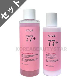 [桃トーンアップ保湿セット]【Anua】アヌア 桃77 ナイアシンエッセンストナー 250ml+コンディショニングミルク 150ml 化粧水 乳液 桃 保湿 ホワイトニング ナイアシンアミド スキンケア 韓国スキンケア コスメ 韓国コスメ