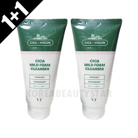 [1+1]【VTコスメティックス】VT CICA マイルドフォームクレンザー 300ml*2個 大容量 洗顔フォーム クレンジングフォーム スキンケア 韓国スキンケア コスメ 韓国コスメ