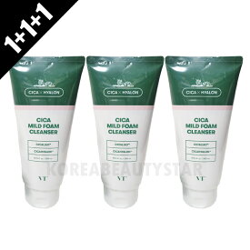 [1+1+1]【VTコスメティックス】VT CICA マイルドフォームクレンザー 300ml*3個 大容量 洗顔フォーム クレンジングフォーム スキンケア 韓国スキンケア コスメ 韓国コスメ