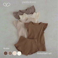 【peekaboo-kids】tinkerbellsetティンカーベルセットキッズフォト出産祝いルームウェアセットアップコー…
