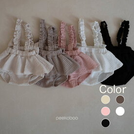 【peekaboo-baby】Ireneサロペット　女の子　夏服ベビーフォト出産祝い韓国子供服