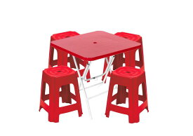 韓国屋台 テーブル 屋外テーブル コンビニ 屋台 テーブル 1個　椅子4個 セット