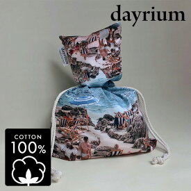 dayrium(デイリウム) ビッグビッグ ストリングポーチ XL /ビーチ K-POUCH K-ポーチ 韓国雑貨 韓国小物 化粧ポーチ 旅行ポーチ 巾着 小物入れ ファブリックポーチ 韓国 綿 コットン【dayrium正規品】【楽天海外通販】