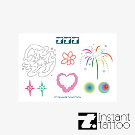 インスタントタトゥー 23SS新作 TTTシリーズ サマーフェスティバル (Summer Festival) タトゥーステッカー タトゥーシール インスタントタトゥー 花火 フェス イベント 海 プール プレゼント おしゃれ 【Instant tatoo 正規品】【0001】