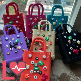 3_103_03 ジェンスタイル ロングタイムヘルシー EVA キャンディバッグ いぬさんセット 9色展開 かわいい マルチカラー 軽量 防水 韓国ファッション 子供 大人 ミニバッグ ショルダーバッグ パーツ付き おでかけ おしゃれ カラフル 小さめ 小物入れ ギフト カップル キッズ