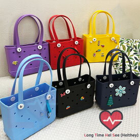 3_103_04 ジェンスタイル ロングタイムヘルシー EVA ヘルシーフィットバッグ Mサイズ 17色展開 トートバッグ おしゃれ かわいい 韓国ファッション カスタマイズ 子供 大人 プレゼント ギフト カップル カラフル レディース 学生 防水 軽量 通学 キッズ 水泳 ペア 通勤 ジム