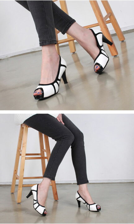 楽天市場 2色ハイヒールパンプス レディース シューズ 女性 パンプス オープントゥ シューズ 滑り止め パンプス 音防止 靴 レディース パンプス 女性 シューズ カツカツ防止 靴 美脚 シューズ 背伸び パンプス ヒール シューズ 女性 靴 22 5 シューズ ブラック Voce