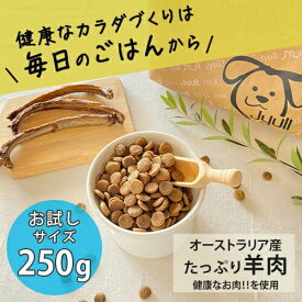 お試しサイズ ドッグフード オーストラリア産 250g | JYULL 無添加 フード ラム アレルギーケア 皮膚ケア 歯周病ケア 老犬 乳酸菌 ドライフード 乾燥フード 羊肉 オーガニック ペットフード お試し サンプル 犬 餌 ラム肉 ペット ビタミン ミネラル ドックフード エサ