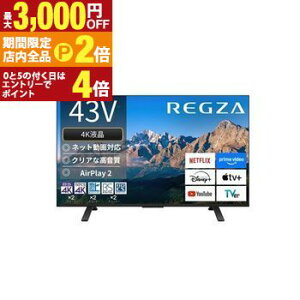 �y�ő�3,000�~OFF�N�[�|���L�EPT2�{�I���������}���\���z���� �e���r 43M550R | 43V�^ 4K�t���e���r Bluetooth�Ή� BS CS 4K�`���[�i�[����