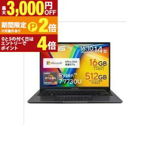 yő3,000~OFFN[|LI15 PT2{IzG[X[X m[gPC M1405YA-R7YAWS | ASUS m[gPC Vivobook CfB[ubN