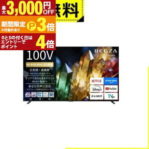 �S���ݒu���� ���O�U �t���e���r 100ZX3S | REGZA 100ZX3S 100V�^ 4K RGB Mini LED�t���e���r �d�ቹ���̉��� ZX�̗p�y�ő�3,000�~OFF�N�[�|���z�z���b1��P3�{�z