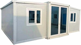 コンテナハウス プレハブハウス トイレ付き プレハブ住宅 6畳 34m2 10.28坪 長さ5800mm×幅6060mm×高さ2510mm ユニットハウス ドア付き 窓7つ 耐火 防音 耐震 お客様組立 小屋に住む 空きスペース活用 プレハブの家 組み立て式プレハブ 屋外