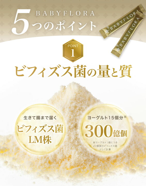 楽天市場】腸内フローラ ビフィズス菌 ベイビーフローラ 10日分 BB536 