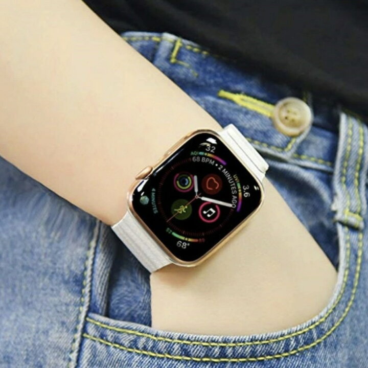 楽天市場 ランキング２冠獲得 アップルウォッチ バンド Apple Watch バンド Applewatch ベルト Se 6 38 40 42 44 41 45 対応 おしゃれ 本革ベルト レザー 革 本革 牛革 マグネット メンズ レディース 男性 女性 おしゃれ ブラック プレゼント 贈り物 Series