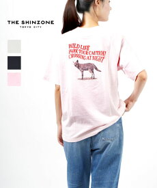 【20%OFF】ザ シンゾーン THE SHINZONE コットン クルーネック バックプリント 半袖 Tシャツ ロゴT プリントT WILD PARK TOUR TEE・22MMSCU21-4432202(レディース)