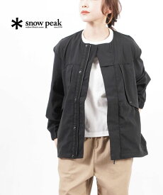 スノーピーク Snow Peak 難燃素材 ストレッチ ノーカラージャケット ライトジャケット Strech FR Jacket・JK-22SU002-4622201(メンズ)(レディース)