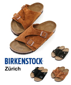 【5/27 1:59までポイント10倍】ビルケンシュトック BIRKENSTOCK チューリッヒ ZURICH サンダル レディース シューズ 靴 スエード レザー ナロー幅 ブラック ミンク モカ コンフォート ぺたんこ・ZURICH-SFB-B-5002301(レディース)(B-2)