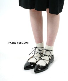 ファビオ・ルスコーニ FABIO RUSCONI パテントレザー レースアップパンプス・2988-3041602(レディース)(D-2)