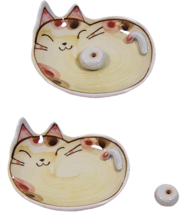 楽天市場】手描き猫 香立「ブチ」【香皿】【陶器】【ねこ 楽天市場】手描き猫 香立「ブチ」【香皿】【陶器】【ねこ