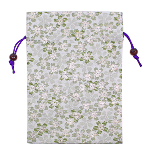 【翌営業日発送】御朱印帳袋「緑」 巾着 金襴 日本製 表現社 マチなし