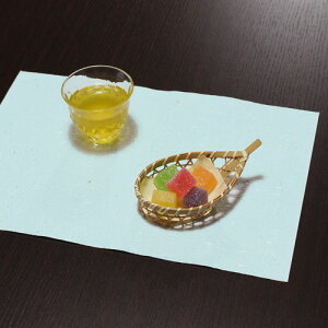 越前和紙ランチョンマット「金銀雲竜もみ紙/青」10枚入敷き紙 敷紙 テーブルマット ペーパーランチョンマット 使い捨て もみ和紙 クラフト 日本製