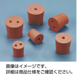 穴あき赤ゴム栓 No.6(6mmφ×1穴) 3-136-0096