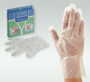 【訳あり】Fineファイン ポリ手袋 M 乳白 PE製 100枚入 ポリエチレン